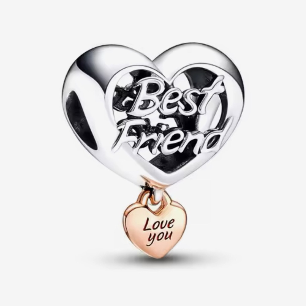 🌻 S925 Sterling Silver “Best Friend” Charm